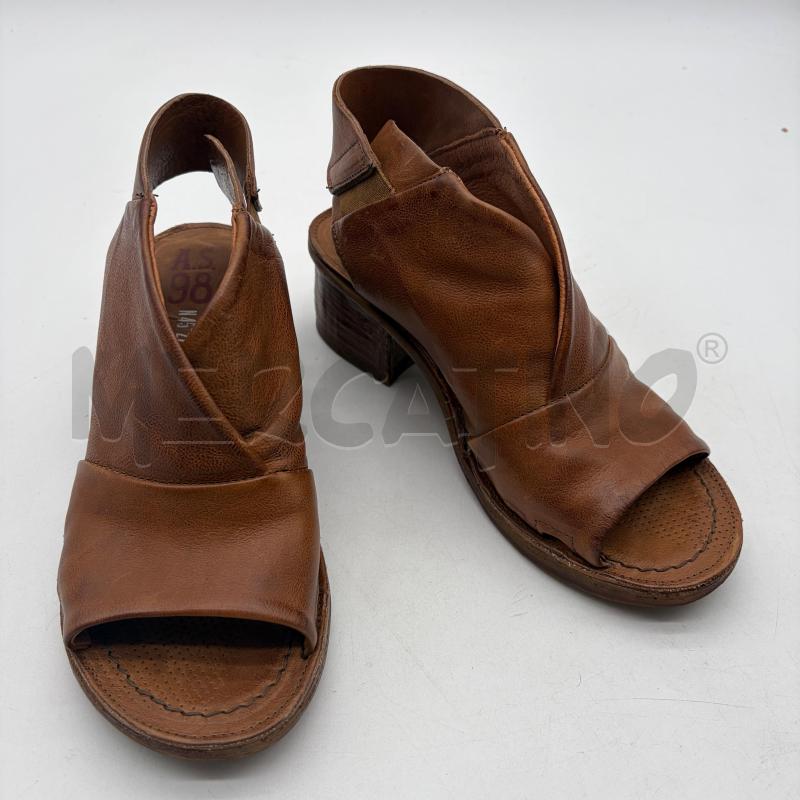 SANDALI DONNA A.S. 98 MARR PELLE SPUNTATI TACCO | Mercatino dell'Usato Corbetta 1