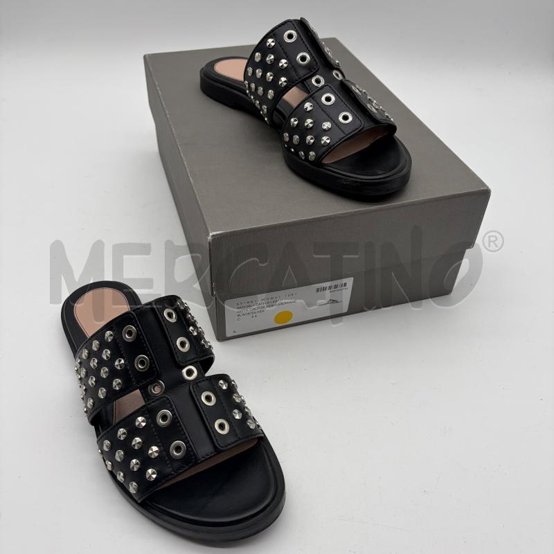 SANDALI DONNA ALEXANDER MCQUEEN NERO BORCHIE | Mercatino dell'Usato Corbetta 1