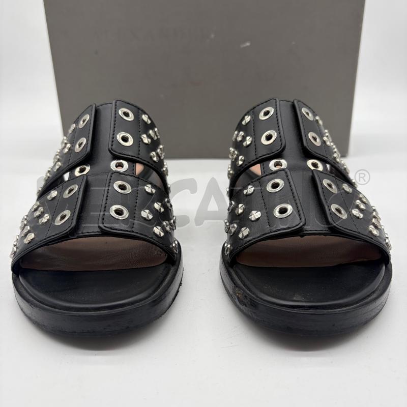 SANDALI DONNA ALEXANDER MCQUEEN NERO BORCHIE | Mercatino dell'Usato Corbetta 2