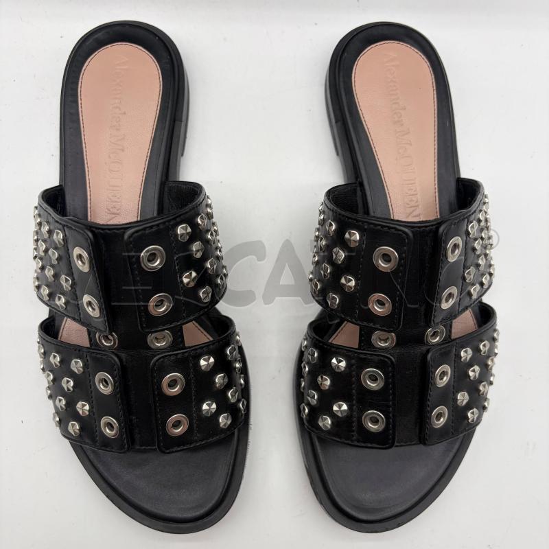 SANDALI DONNA ALEXANDER MCQUEEN NERO BORCHIE | Mercatino dell'Usato Corbetta 3
