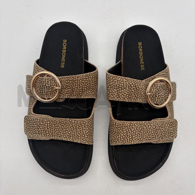 SANDALI DONNA BORBONESE DOPPIA FASCIA MACULATO MARR/ECRU | Mercatino dell'Usato Corbetta 2