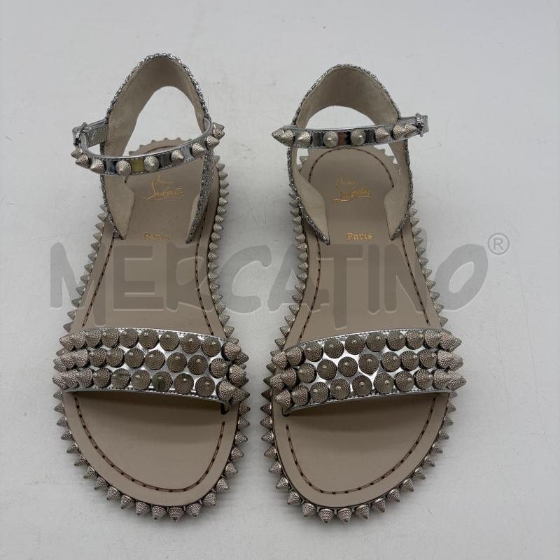 SANDALI DONNA CHRISTIAN LOUBOUTIN FASCIA BORCHIE RETRO PAGLIA INTRECCI | Mercatino dell'Usato Corbetta 1
