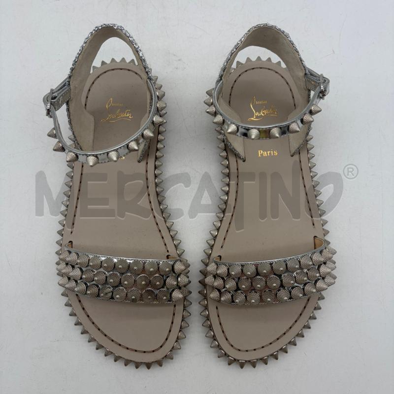 SANDALI DONNA CHRISTIAN LOUBOUTIN FASCIA BORCHIE RETRO PAGLIA INTRECCI | Mercatino dell'Usato Corbetta 2
