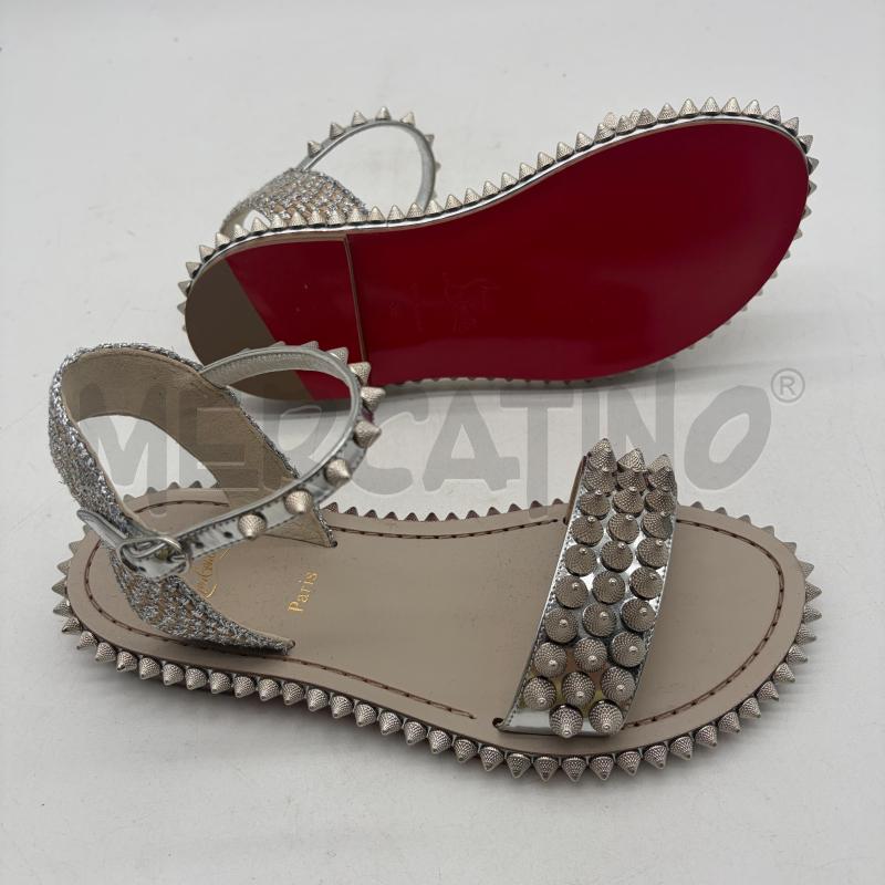SANDALI DONNA CHRISTIAN LOUBOUTIN FASCIA BORCHIE RETRO PAGLIA INTRECCI | Mercatino dell'Usato Corbetta 4