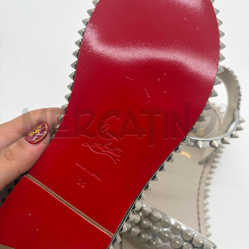 SANDALI DONNA CHRISTIAN LOUBOUTIN FASCIA BORCHIE RETRO PAGLIA INTRECCI | Mercatino dell'Usato Corbetta 5