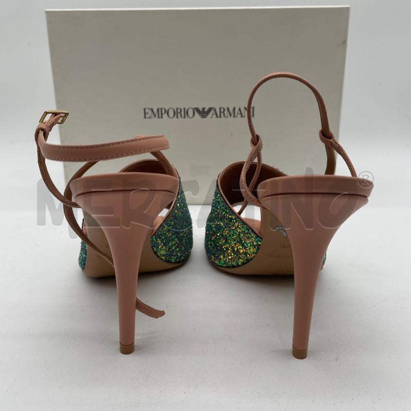 SANDALI DONNA EMPORIO ARMANI NUDE FASCIA GLITTER  | Mercatino dell'Usato Corbetta 4