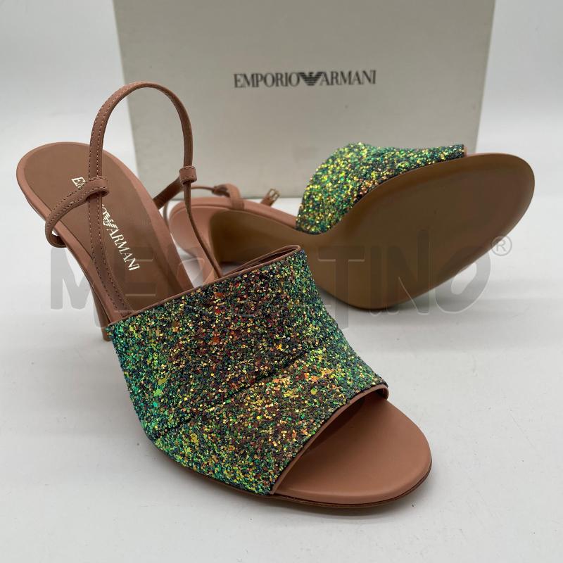 SANDALI DONNA EMPORIO ARMANI NUDE FASCIA GLITTER  | Mercatino dell'Usato Corbetta 5