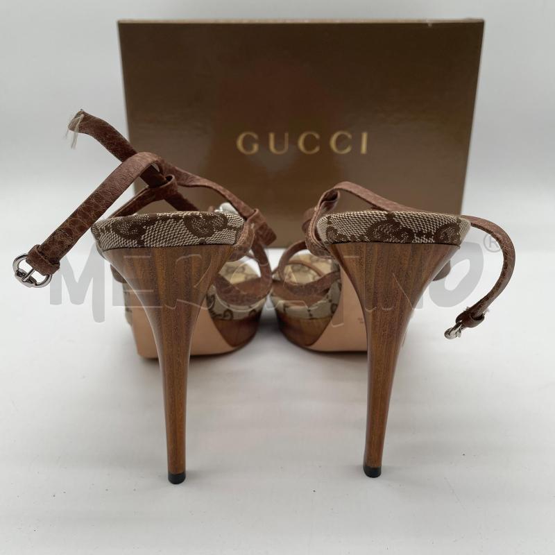 SANDALI DONNA GUCCI TELA MONOGRAM BEIGE BAMBOO N 42 | Mercatino dell'Usato Corbetta 4