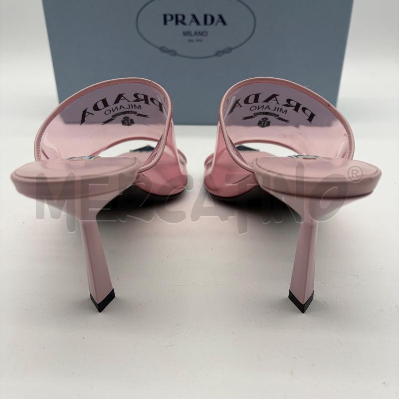SANDALI DONNA PRADA PLEX LOGO ROSA TACCO PUNTA LOGO | Mercatino dell'Usato Corbetta 4
