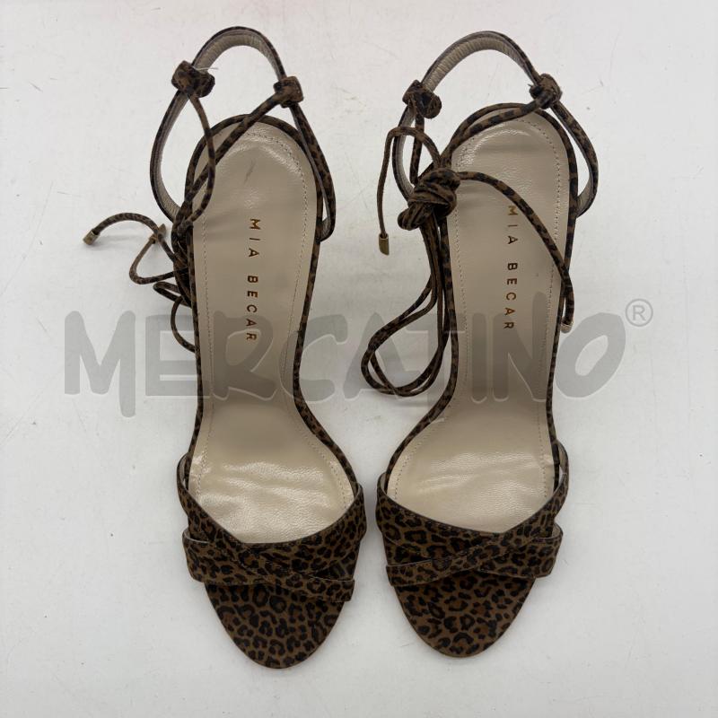 SANDALI TACCHI MIA BECAR LEOPARDATO LACCI PELLE | Mercatino dell'Usato Corbetta 3