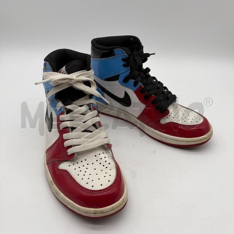 SCARPE AIR JORDAN 1 FEARLESS HIGH BIANCO/ROSSO/AZZ VERNICE | Mercatino dell'Usato Corbetta 1