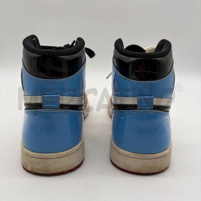 SCARPE AIR JORDAN 1 FEARLESS HIGH BIANCO/ROSSO/AZZ VERNICE | Mercatino dell'Usato Corbetta 4