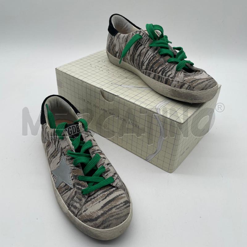 SCARPE BAMBINO GOLDEN GOOSE GGDB/SSTAR ZEBRATO LACCI VERDI | Mercatino dell'Usato Corbetta 1