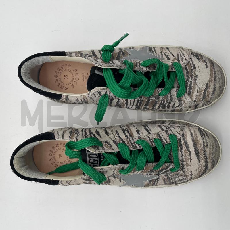 SCARPE BAMBINO GOLDEN GOOSE GGDB/SSTAR ZEBRATO LACCI VERDI | Mercatino dell'Usato Corbetta 3
