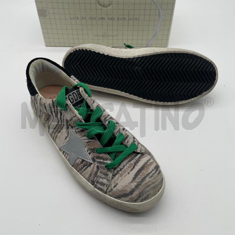 SCARPE BAMBINO GOLDEN GOOSE GGDB/SSTAR ZEBRATO LACCI VERDI | Mercatino dell'Usato Corbetta 5