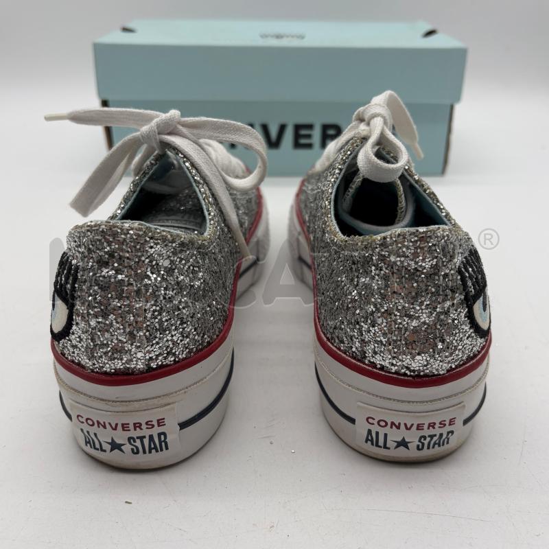 SCARPE DONNA CONVERSE X CHIARA FERRAGNI GLITTER SILVER LOGO | Mercatino dell'Usato Corbetta 3