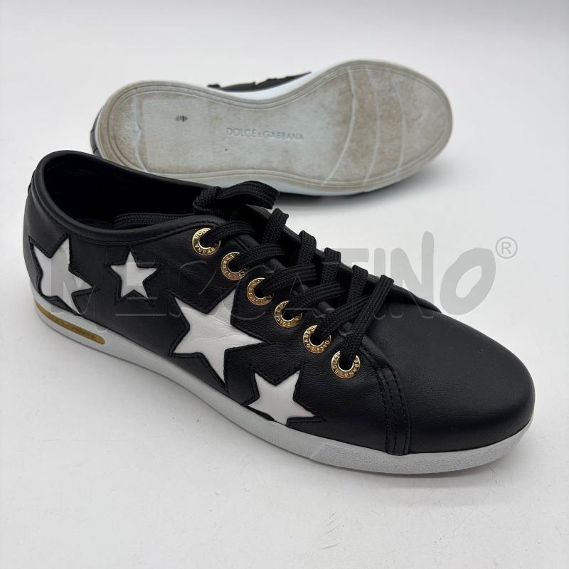 SCARPE DONNA DOLCE&GABBANA MONOCHROME BLACK LEATHER  | Mercatino dell'Usato Corbetta 2