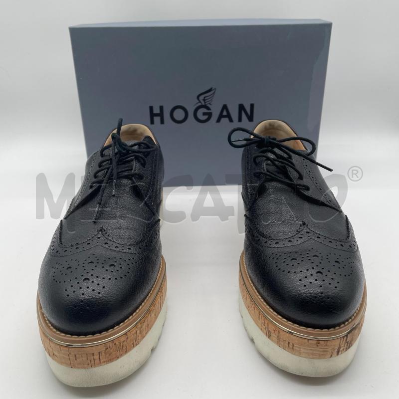 SCARPE DONNA HOGAN OXFORD NERO NERO SUOLA EFF SUGHERO  | Mercatino dell'Usato Corbetta 2