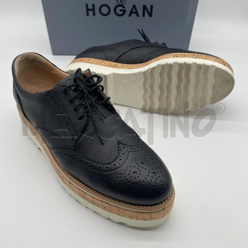 SCARPE DONNA HOGAN OXFORD NERO NERO SUOLA EFF SUGHERO  | Mercatino dell'Usato Corbetta 5