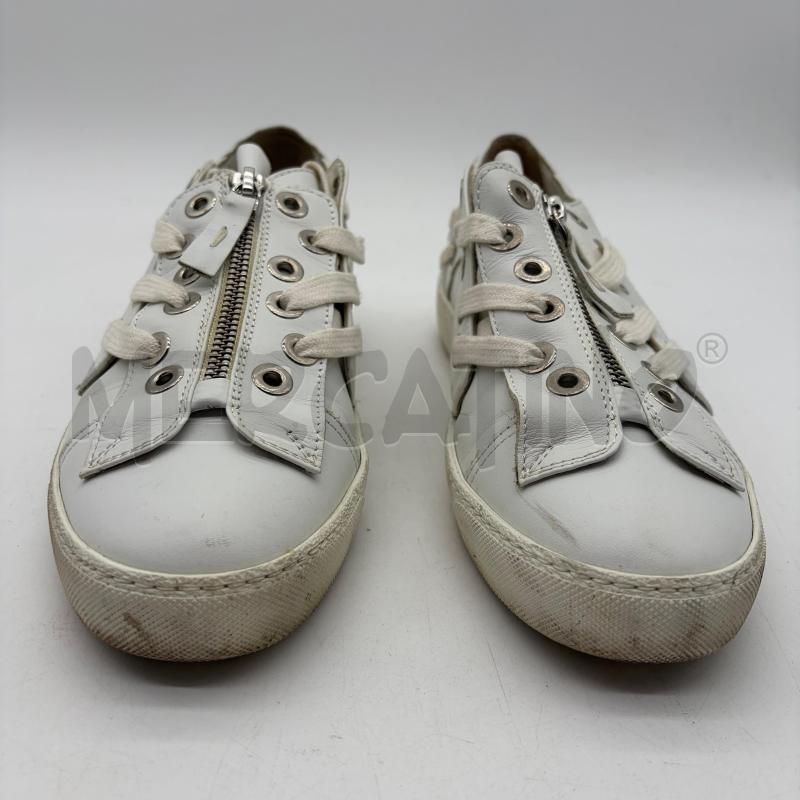 SCARPE DONNA N 21 BIANCO PELLE OCCHIELLI ZIP FRONTE | Mercatino dell'Usato Corbetta 3