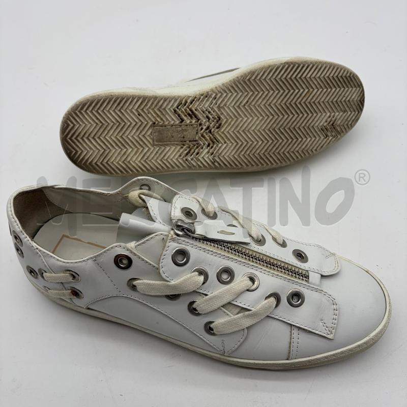 SCARPE DONNA N 21 BIANCO PELLE OCCHIELLI ZIP FRONTE | Mercatino dell'Usato Corbetta 5