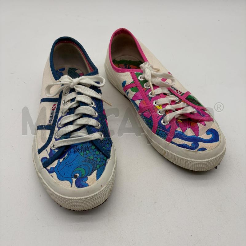 SCARPE DONNA SUPERGA BIANCO B ROSA/BLU CARPA | Mercatino dell'Usato Corbetta 1