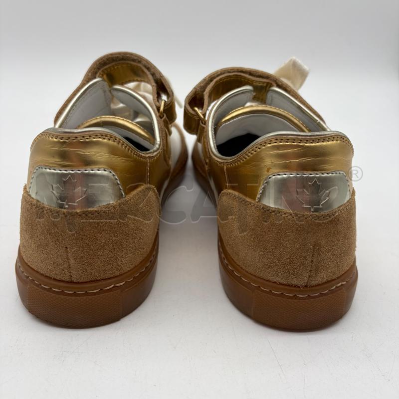 SCARPE DSQUARED2 BIANCO/DORATO/BEIGE PELLE | Mercatino dell'Usato Corbetta 4