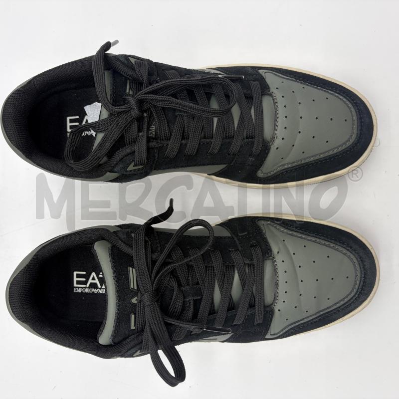 SCARPE UOMO EA7 VERDI BANDA NERO SCAMOSCIATE | Mercatino dell'Usato Corbetta 3