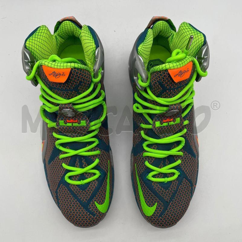 SCARPE UOMO NIKE LEBRON XII PRM AZZ/ARANC/VERDE | Mercatino dell'Usato Corbetta 3