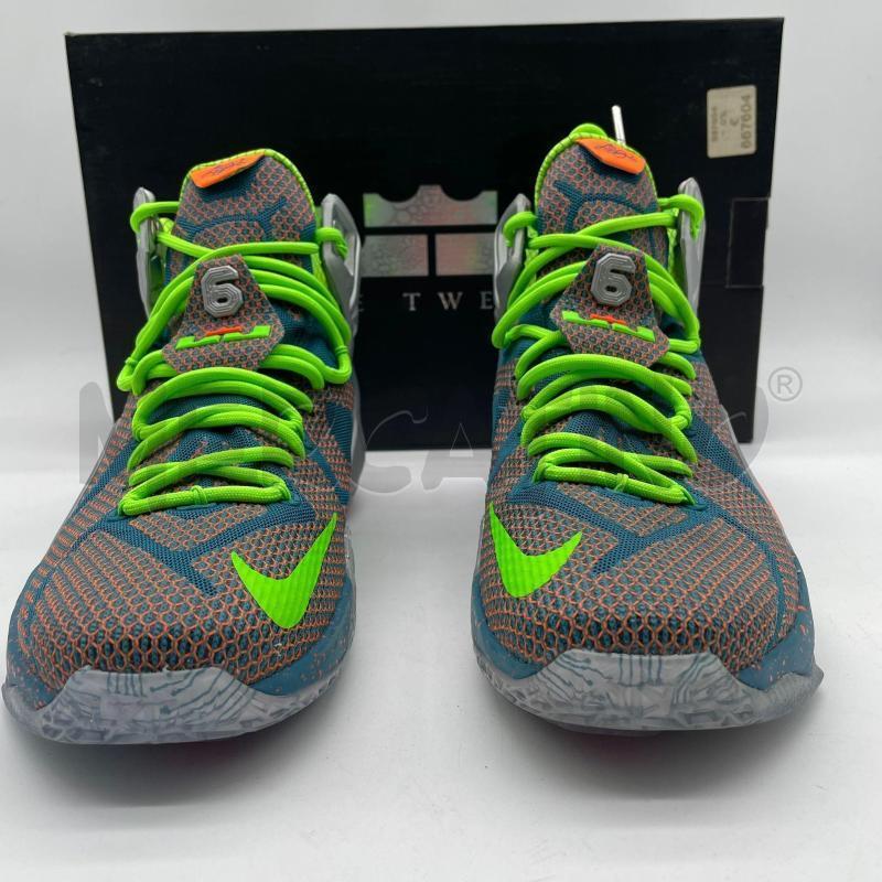 SCARPE UOMO NIKE LEBRON XII PRM AZZ/ARANC/VERDE | Mercatino dell'Usato Corbetta 4