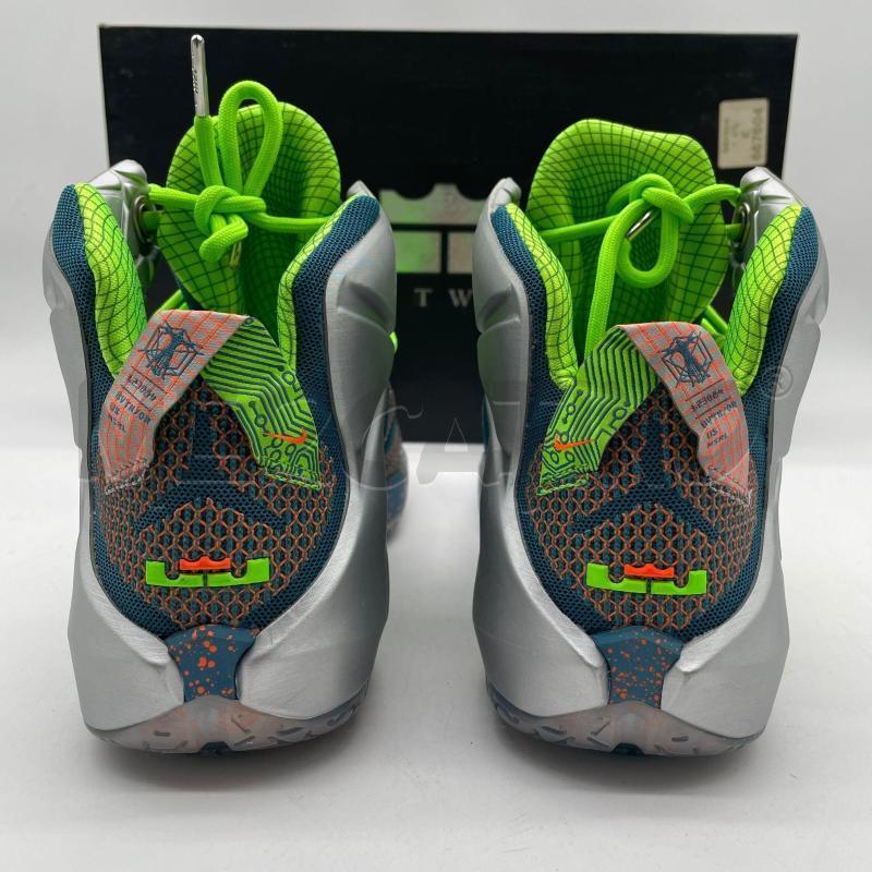 SCARPE UOMO NIKE LEBRON XII PRM AZZ/ARANC/VERDE | Mercatino dell'Usato Corbetta 5