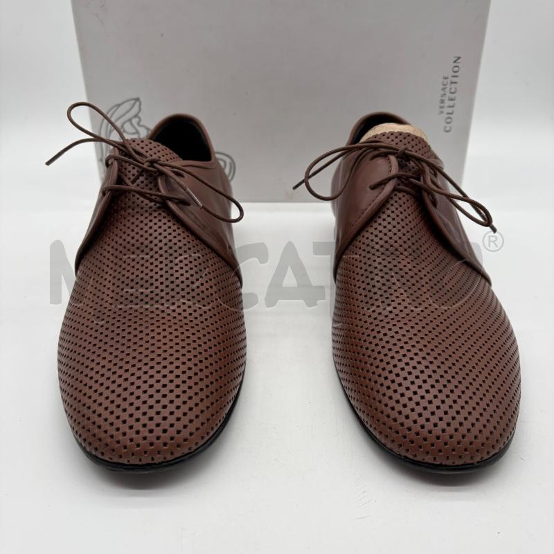 SCARPE UOMO VERSACE COLLECTION MARRONE PELLE TRAFORATO | Mercatino dell'Usato Corbetta 2