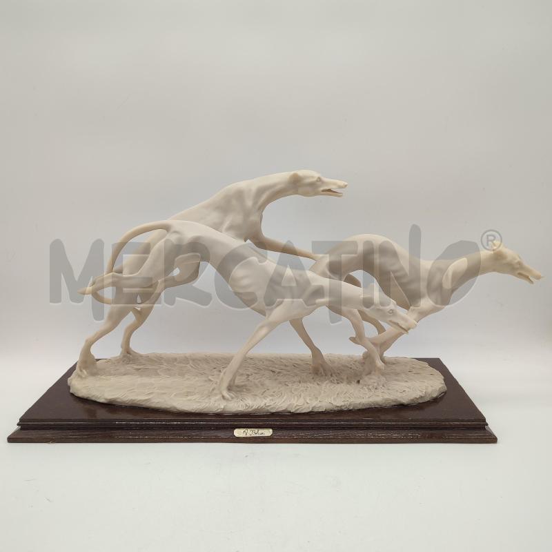 SCULTURA BELCARI 3 CANI DA CACCIA | Mercatino dell'Usato Corbetta 1