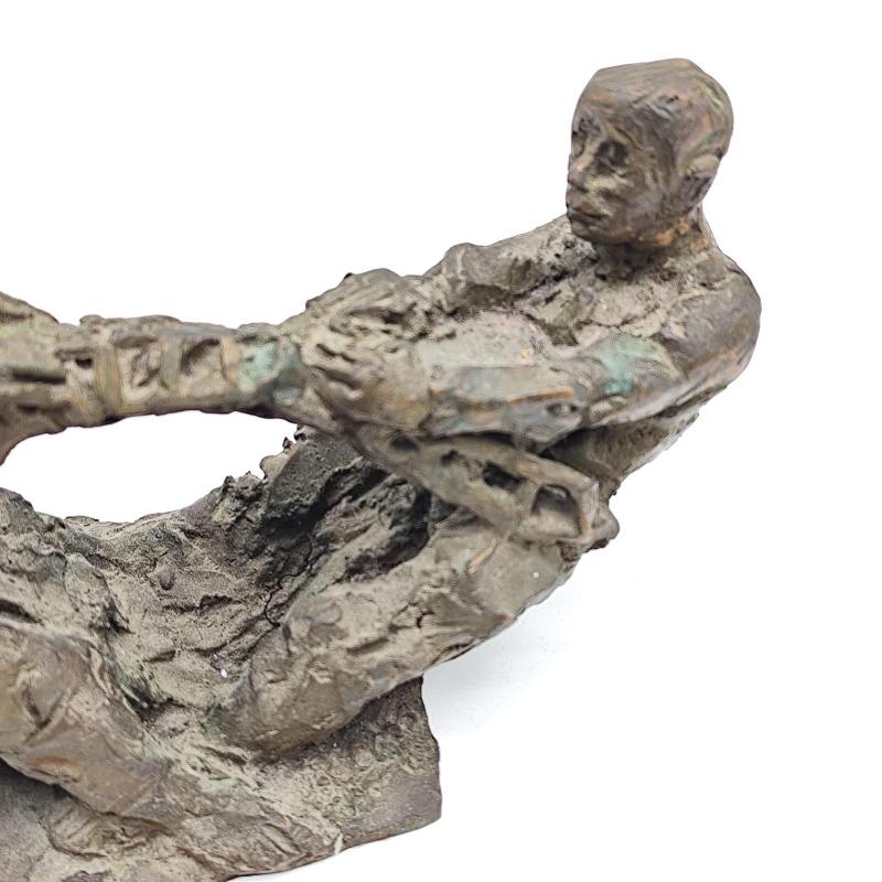 SCULTURA BRONZO MARIANO VALENTINI UOMINI CON CATENE | Mercatino dell'Usato Corbetta 4