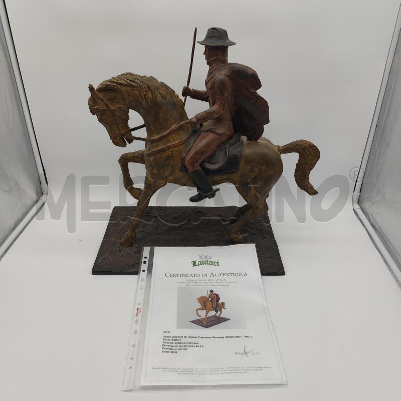 SCULTURA BUTTERO GIOVAN FRANCESCO GONZAGA IN BRONZO  | Mercatino dell'Usato Corbetta 1