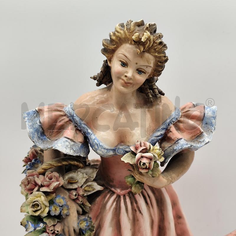 SCULTURA CAPODIMONTE MOLLICA DAMA VESTITO ROSA | Mercatino dell'Usato Corbetta 2