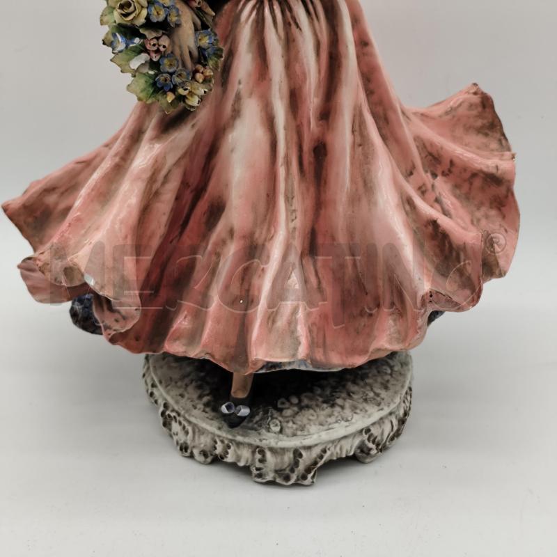 SCULTURA CAPODIMONTE MOLLICA DAMA VESTITO ROSA | Mercatino dell'Usato Corbetta 3