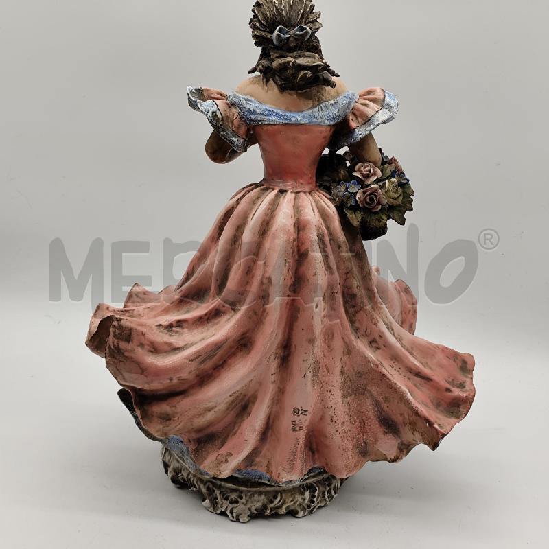SCULTURA CAPODIMONTE MOLLICA DAMA VESTITO ROSA | Mercatino dell'Usato Corbetta 4