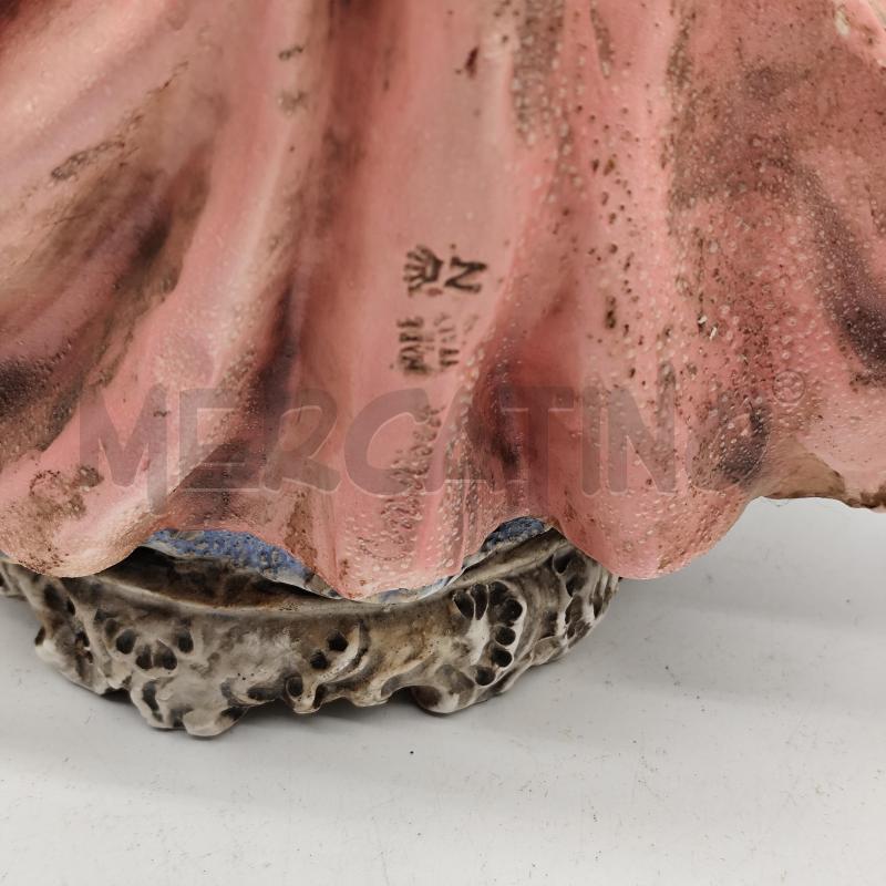 SCULTURA CAPODIMONTE MOLLICA DAMA VESTITO ROSA | Mercatino dell'Usato Corbetta 5