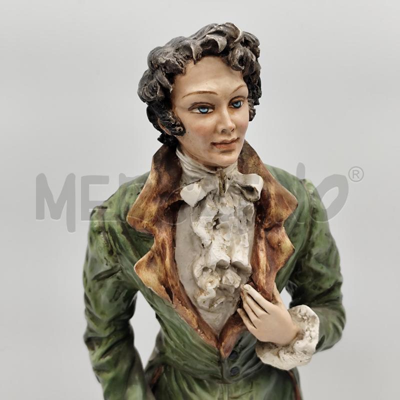 SCULTURA CAPODIMONTE MOLLICA UOMO VESTITO VERDE | Mercatino dell'Usato Corbetta 2