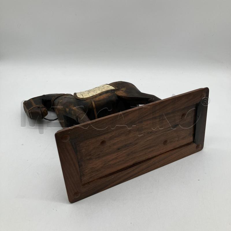 SCULTURA CAVALLO IN LEGNO SELLA PIETRA 34CM | Mercatino dell'Usato Corbetta 5