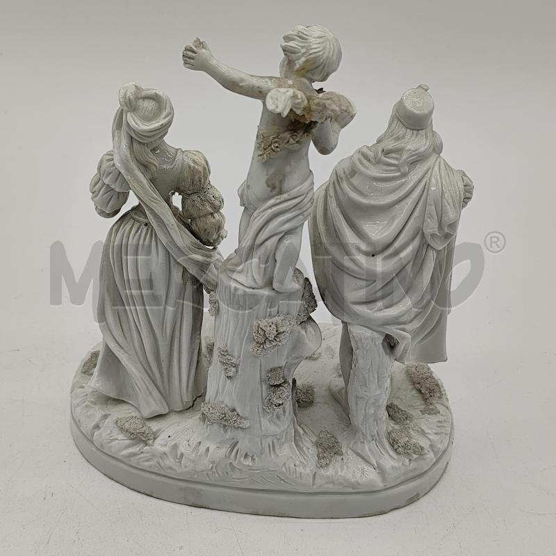 SCULTURA CERAMICA DAMA CAVALIERE E ANGIOLETTO | Mercatino dell'Usato Corbetta 2