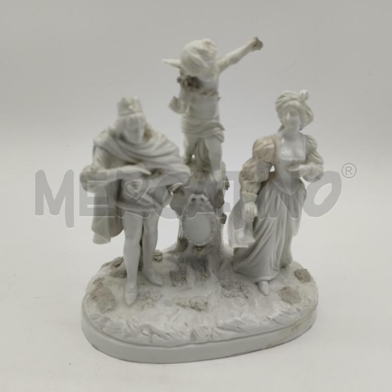 SCULTURA CERAMICA DAMA CAVALIERE E ANGIOLETTO | Mercatino dell'Usato Corbetta 5
