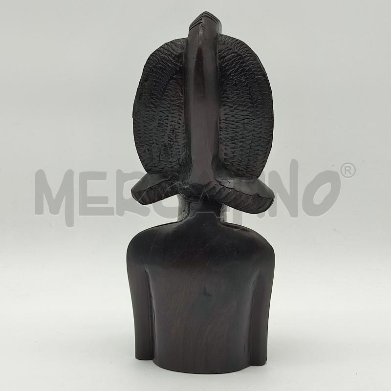 SCULTURA DONNA INDIGENA 28CM EBANO MEZZOBUSTO | Mercatino dell'Usato Corbetta 3