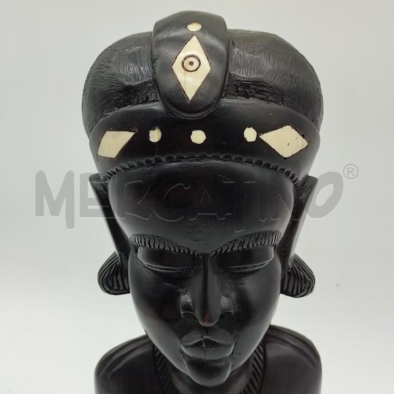 SCULTURA DONNA INDIGENA 30CM EBANO MEZZOBUSTO | Mercatino dell'Usato Corbetta 4