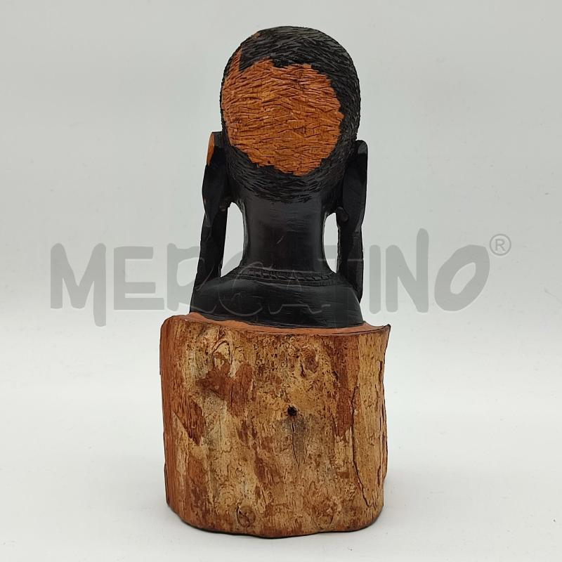 SCULTURA DONNA INDIGENA MEZZOBUSTO 25CM IN TRONCO LEGNO | Mercatino dell'Usato Corbetta 3