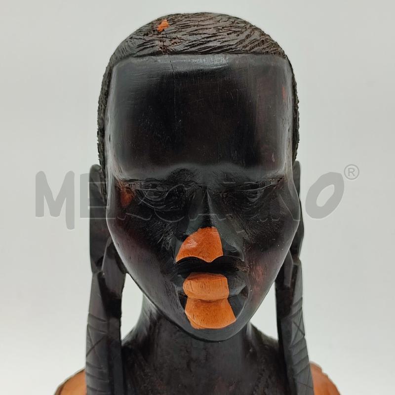 SCULTURA DONNA INDIGENA MEZZOBUSTO 25CM IN TRONCO LEGNO | Mercatino dell'Usato Corbetta 4