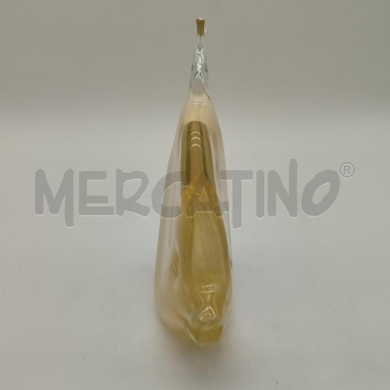 SCULTURA FORMIA MURANO PESCE SFUMATURE DORATA | Mercatino dell'Usato Corbetta 5