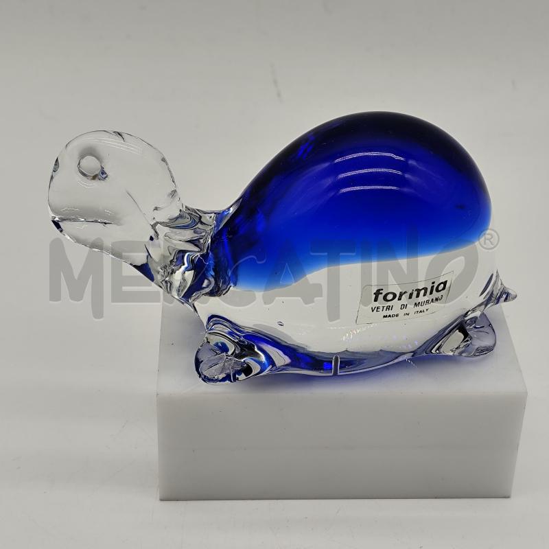 SCULTURA FORMIA MURANO TARTARUGA BLU | Mercatino dell'Usato Corbetta 1