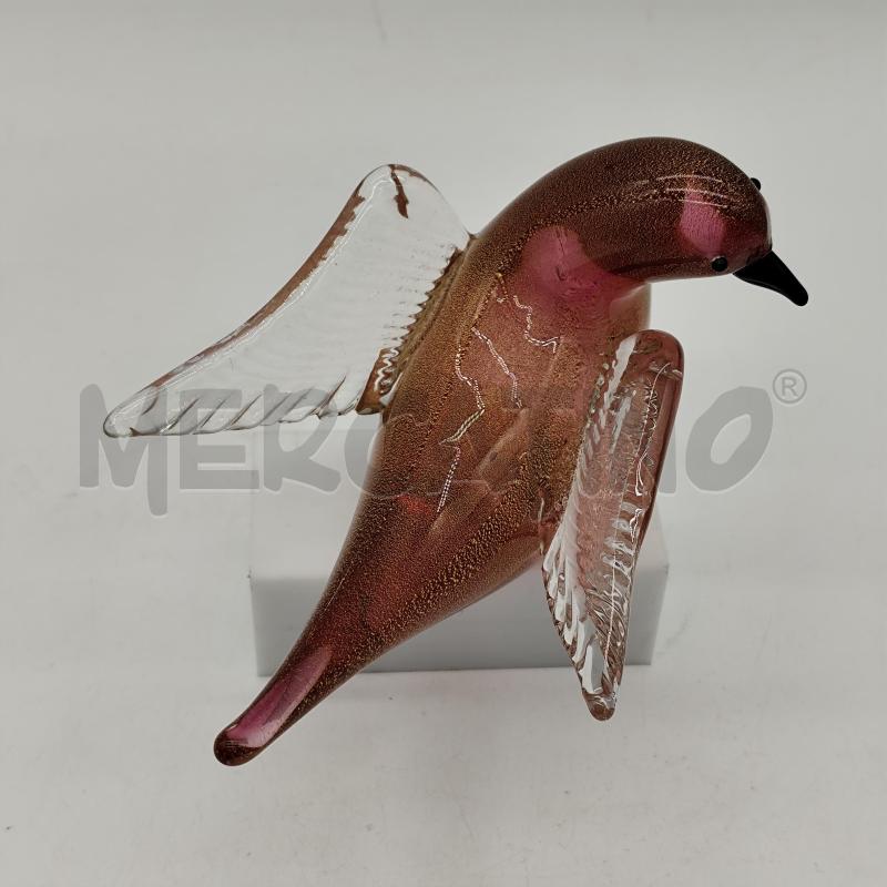 SCULTURA FORMIA MURANO VOLATILE RAMATO DORATO | Mercatino dell'Usato Corbetta 4